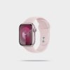 Apple Watch Series 9 GPS + Cellular 45mm Steel Case with Clay Sport Band - Görsel 5
