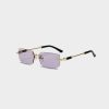 Rimless Sunglasses Rectangle Fashion Popular Women Men - Görsel 5