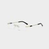 Rimless Sunglasses Rectangle Fashion Popular Women Men - Görsel 2
