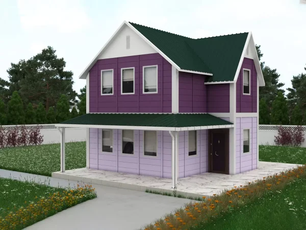 101 m2 Çift Katlı Prefabrik Ev