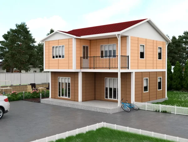 122 m2 Çift Katlı Prefabrik Ev