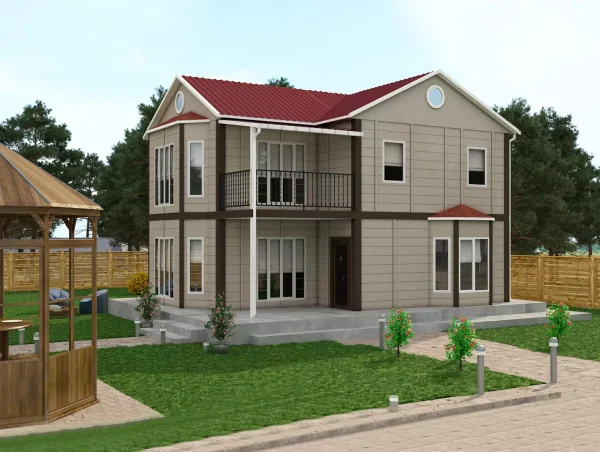 131 m2 Çift Katlı Prefabrik Ev