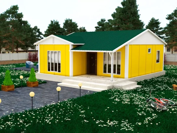 68 m2 Tek Katlı Prefabrik Ev