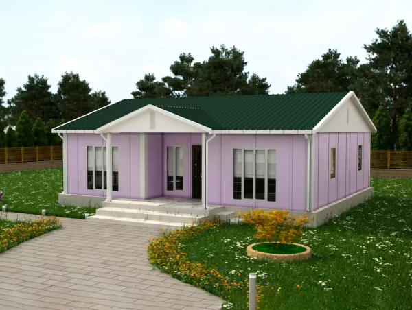 96 m2 Tek Katlı Prefabrik Ev